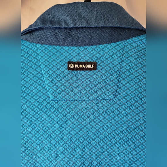 Puma Golf- Men's Size Large- Polo- Blue- Dry Cell- Like New - Picture 7 of 8